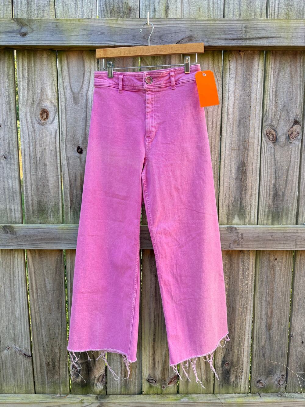 Reworked Zara Pink Wide-Leg Jeans